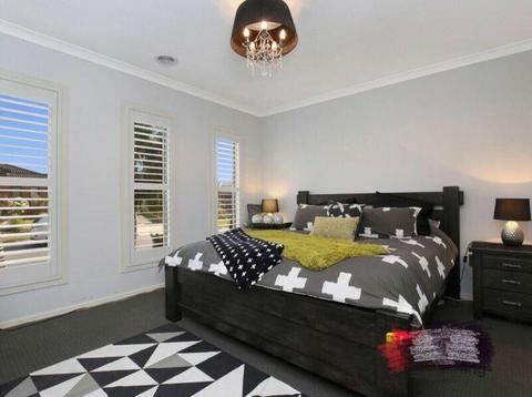 Sunny main bedroom with ensuite and walk in robe