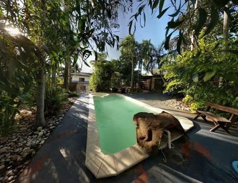 Room in a tropical house