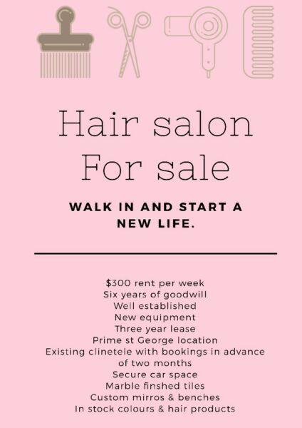 Hair salon for sale