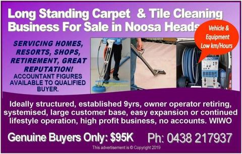 Own A Profitable Carpet Cleaning Business in Noosa Qld
