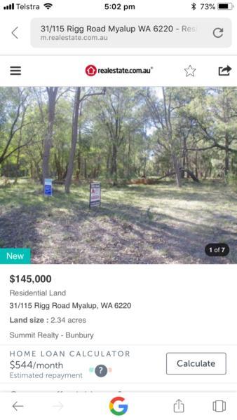 Land for sale Myalup - Freshwater Lakes
