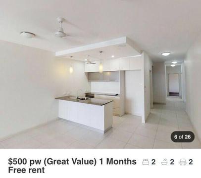 2 bed 2 bath apartment in Darwin City