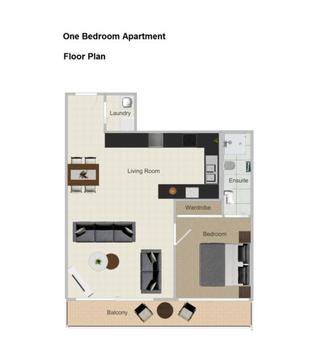 3~6 Months - FURNISHED and Modern 1 Bed Unit @ Surfers Paradise