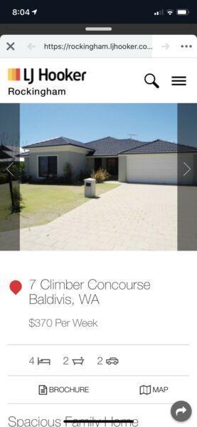 4 x 2 house up for lease.. tenant breaking lease.. baldivis