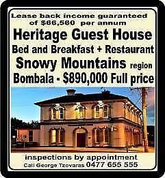 Heritage Guest House with income of $66,560 P/A