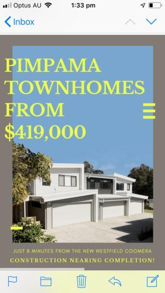 PIMPAMA TOWN HOUSES -BRISBANE AVAIL NOW