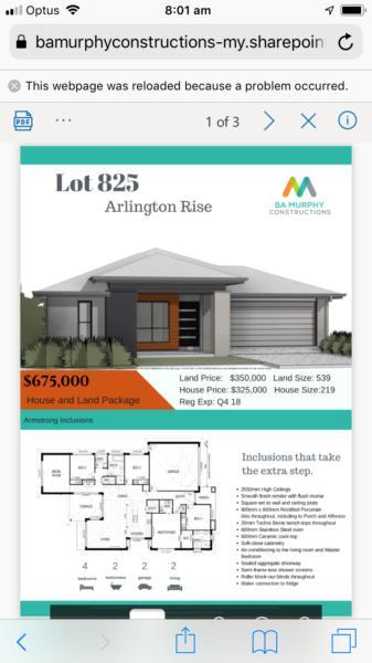 ARLINGTON RISE - NEW HOME AND LAND
