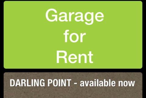 TAKEN - Garage for Rent: Darling Point - avail. 20 April