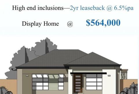 DISPLAY HOME - HIGH END INCLUSIONS - LEASE BACK TO BUILDER 2 YRS