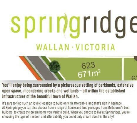 PREMIUM TITLED LAND FOR SALE IN SPRINGRIDGE ESTATE WALLAN