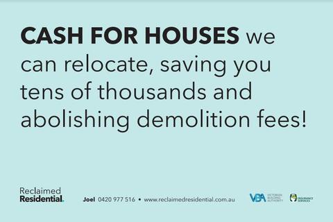 $$ Relocation Removal house / Weatherboard / Save on demolition