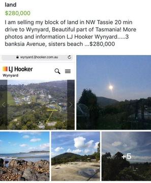 Land for sale in sisters beach