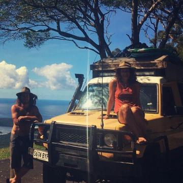 Backpacker Couple Looking for Place to Park Our Troopy