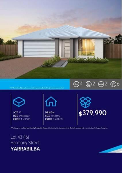 Yarrabilba $379,990 and 15K CONTRIBUTION FROM MY1HOME