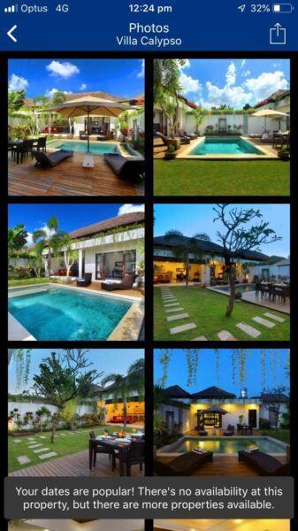 8 nights in Bali villa