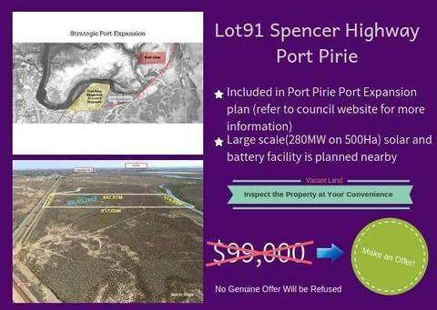 6.485Ha Land in Port Pirie $99,000