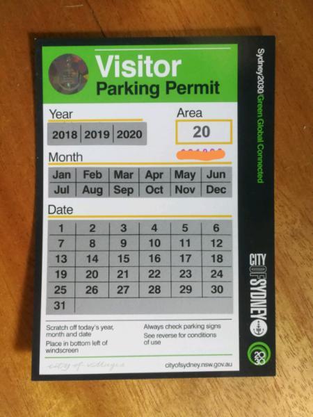 Visitor Parking Permit Area 20 Pyrmont & Ultimo