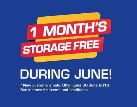 1st month`s storage FREE