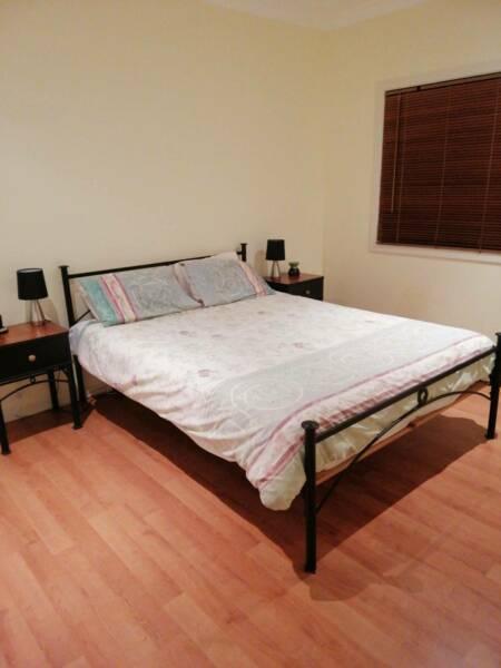 Large bedroom with queen bed, robes. Own shower & toilet