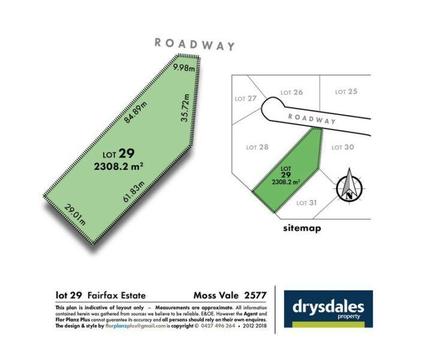 LAND FOR SALE: MOSS VALE