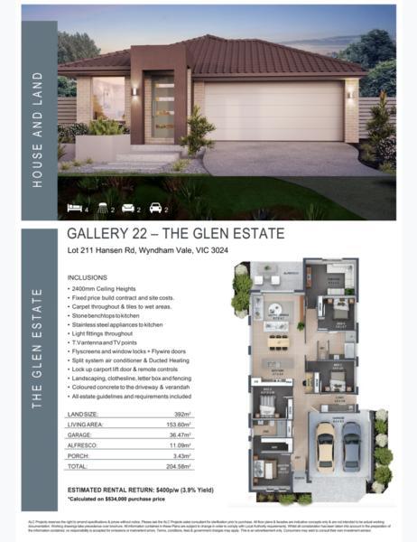 WYNDHAM VALE - $ 5K - GETS YOU STARTING - HOUSE AND LAND PACKAGE