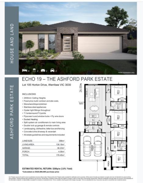 WYNDHAM VALE - LOW DEPOSIT 4K - HOUSE AND LAND PACK