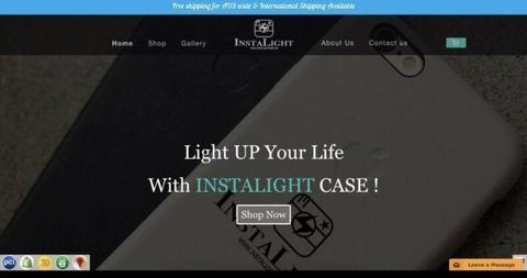 Instalightcase.com website for sale with stock