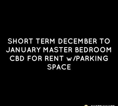 SHORT TERM master room for rent CBD