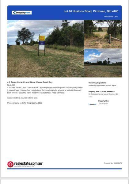 4.5 Acres Land For Sale