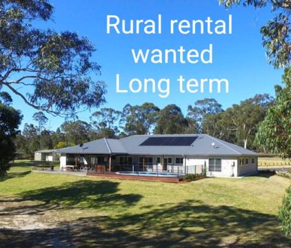 Wanted: Wanted: we are looking for a long term semi rural/rural rental