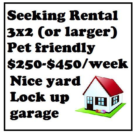 SEEKING: 3x2 Rental(or larger) from $250-$450 near Curtin University