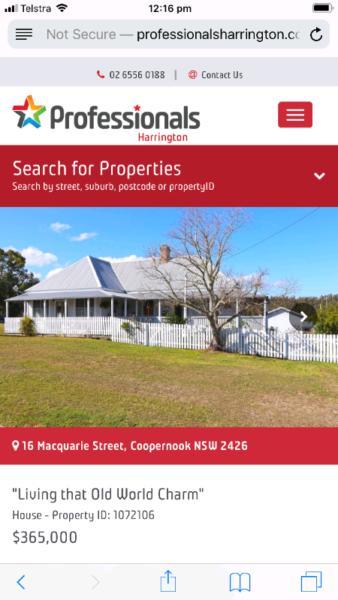 Lovely old HOME FOR SALE COOPERNOOK NSW