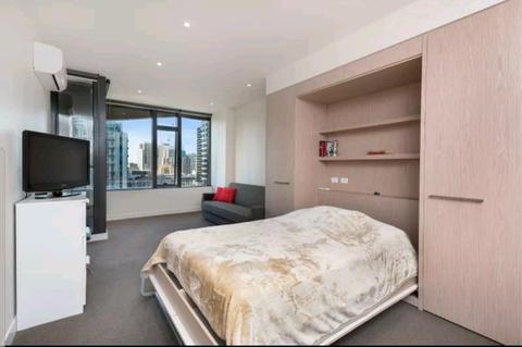 Melbourne CBD Studio Apartment For Rent. - Partially furnished