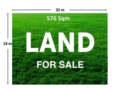 LAND FOR SALE 576m2 - $233K (Negotiable)