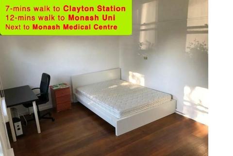 Furnished Room Close to Clayton Station & Monash Uni