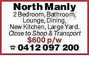 North Manly 2bedroom flat to rent