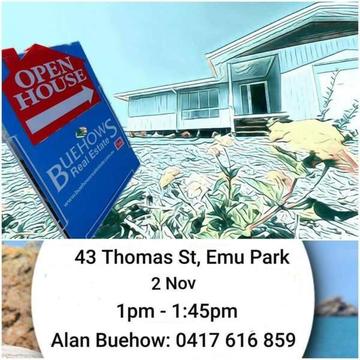 Open House 2 Nov Emu Park