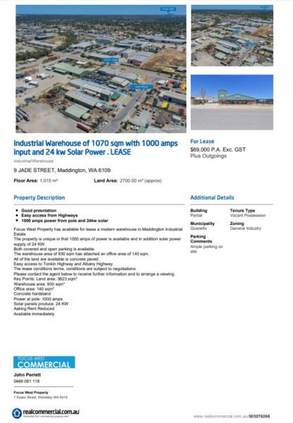 Office/ Warehouse for sale/ for lease