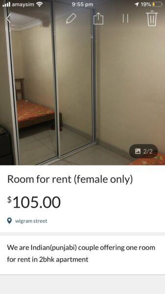 Room for rent ( female Only)