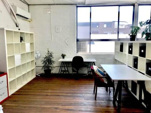 First month free! Sunlit Corner Office in Creative Warehouse