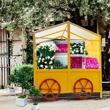 Ex Melbourne Showgrounds festival cart coffee cart flower cart