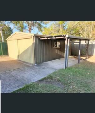 Double lock up shed with power for rent
