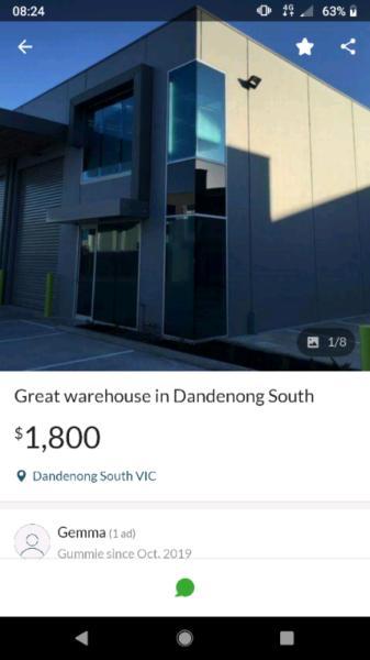 Offered: shared warehouse