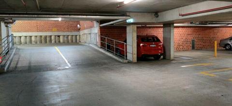 Car parking space with secure underground