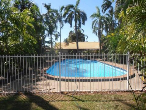 available now, 2 bedroom ground level, tropical setting