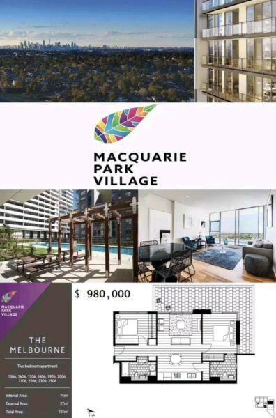 Macquarie Park two bedrooms 980k，one bedroom 680k