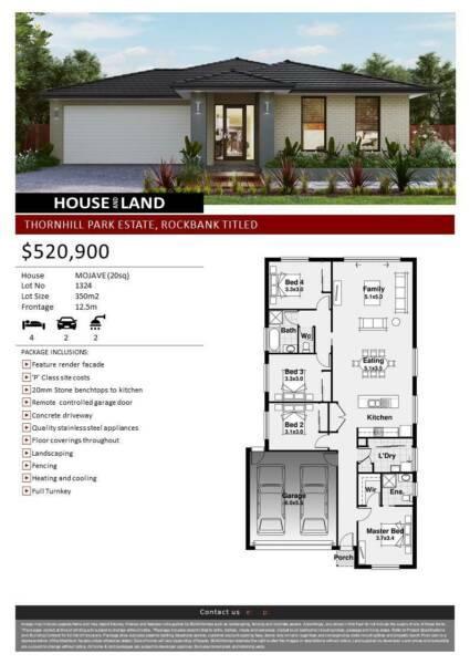 LOW DEPOSIT HOUSE AND LAND -THORNHILL PARK - ROCKBANK