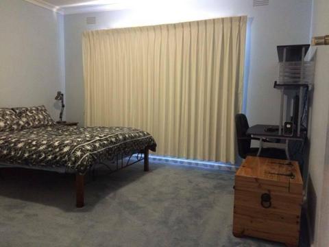 Furnished Deluxe sized Bedroom for rent in 4 bedroom home