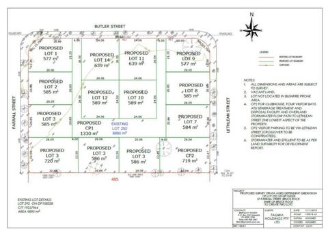 CHEAP DEVELOPMENT SITE FOR 13 LOTS - 9890m2 BLOCK - ZONED R25