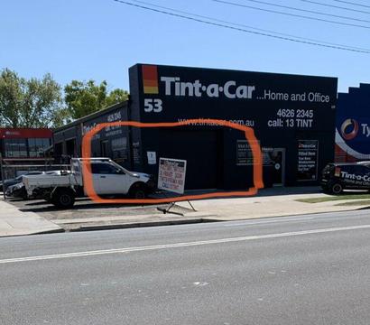 Campbelltown, Workshop for lease, main Rd exposure on Blaxland rd